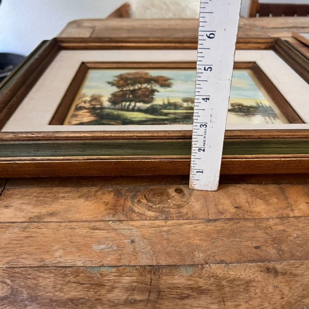Vintage Collectable Landscape Lithograph Print Framed 19x17" By L Benard - Picture 7 of 16